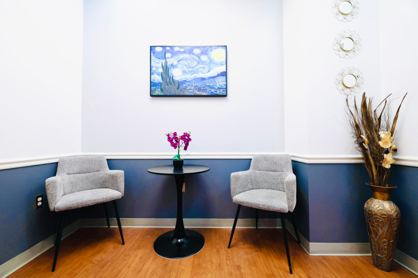 Welcoming dental office reception desk